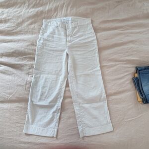 Frank & Eileen Cement Wexford Wide leg Linen Pants